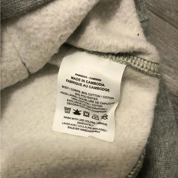 Nike Mens JR 286 Logo Pullover Fleece Hoodie Size L Gray - Picture 7 of 8